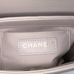 CC Quilted Lambskin Rounded Flap