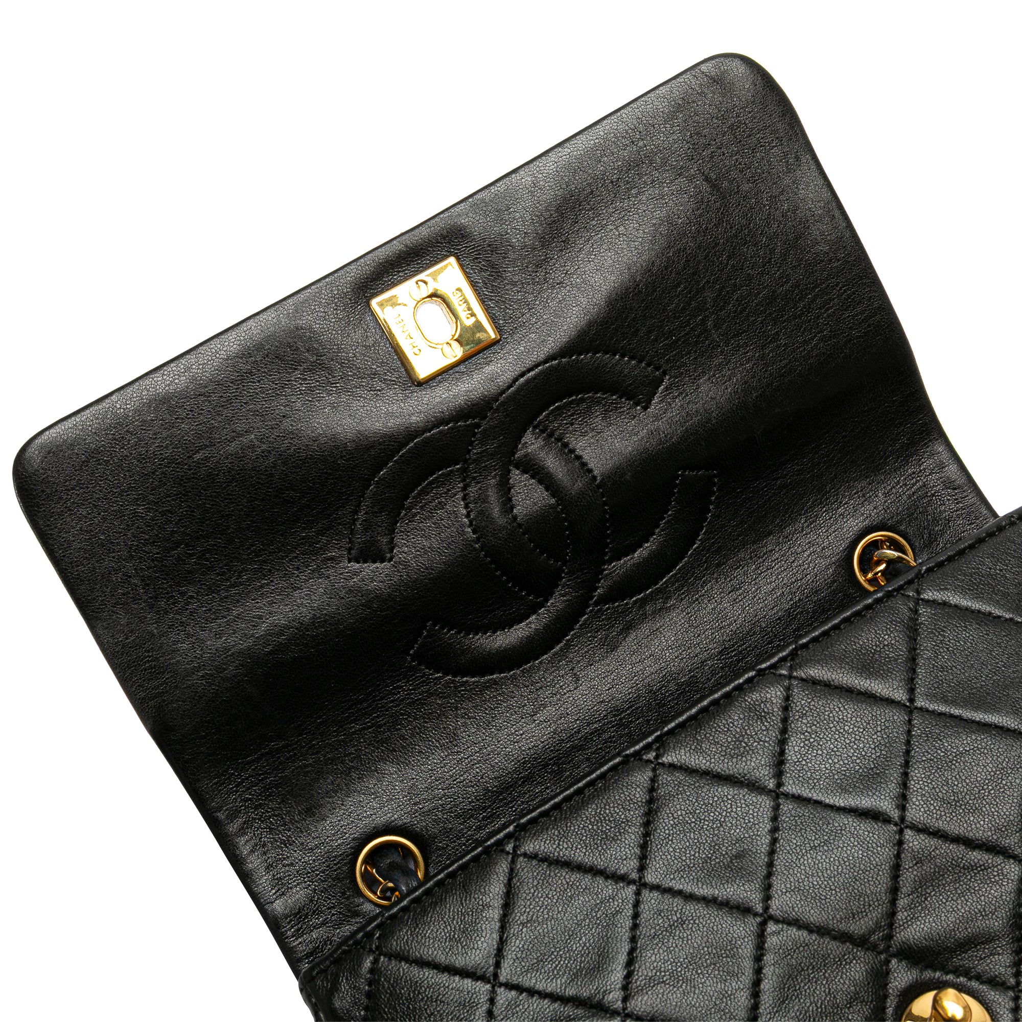 Mini CC Quilted Lambskin Full Flap