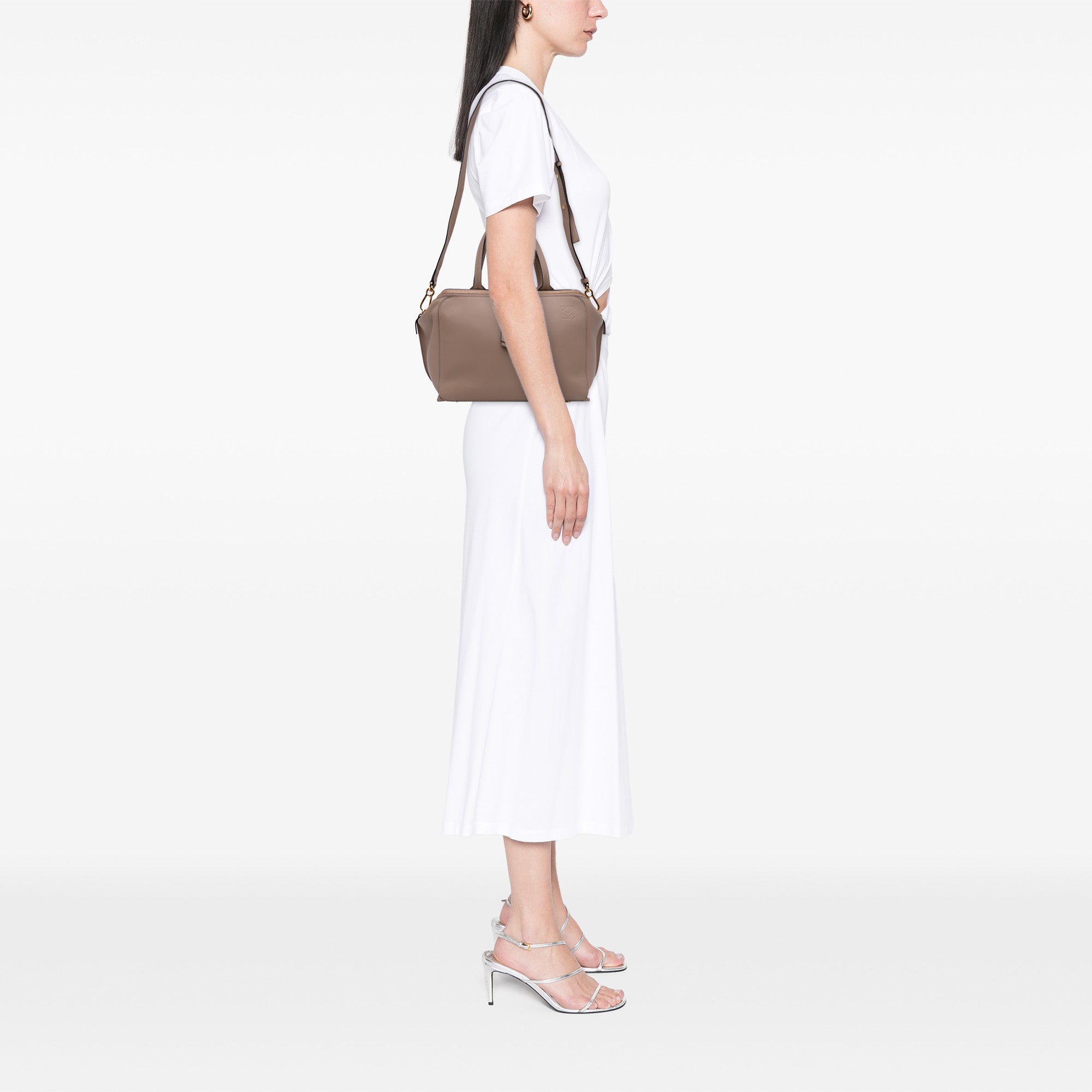 Anagram Leather Zipper Bag