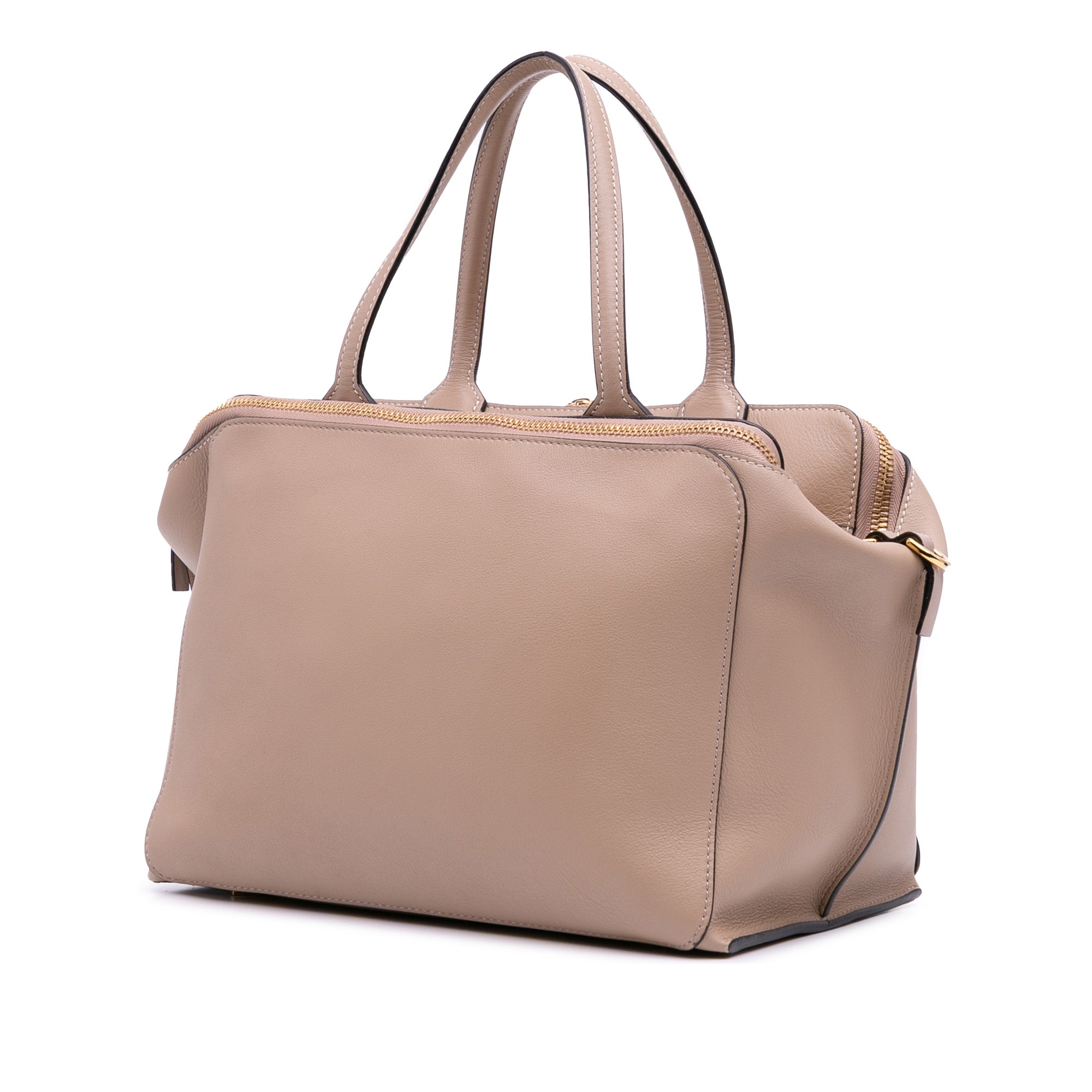 Anagram Leather Zipper Bag