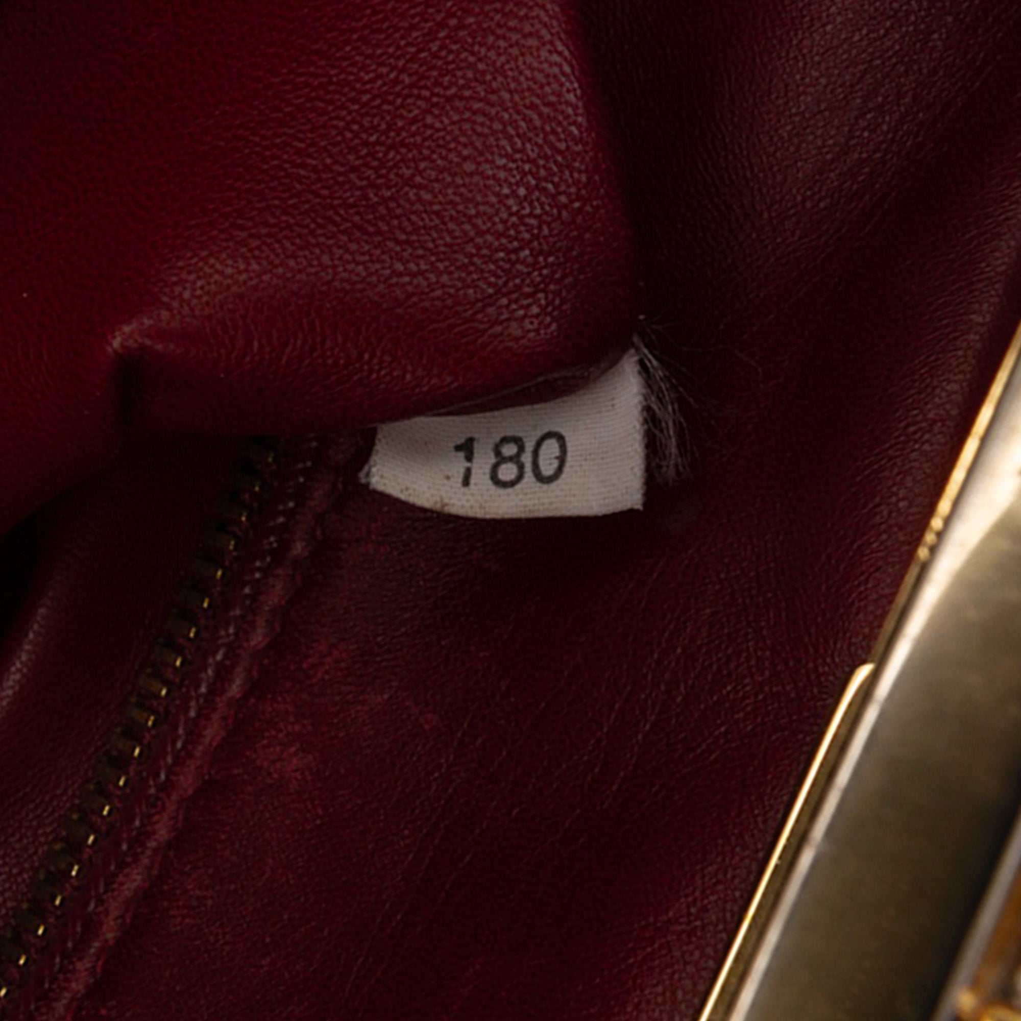 Saffiano Lux Pyramid Frame Top Handle Bag