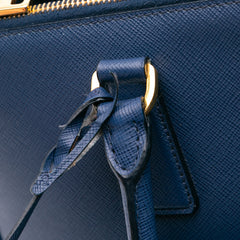 Saffiano Lux Galleria Double Zip Front Pocket Satchel