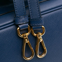 Saffiano Lux Galleria Double Zip Front Pocket Satchel