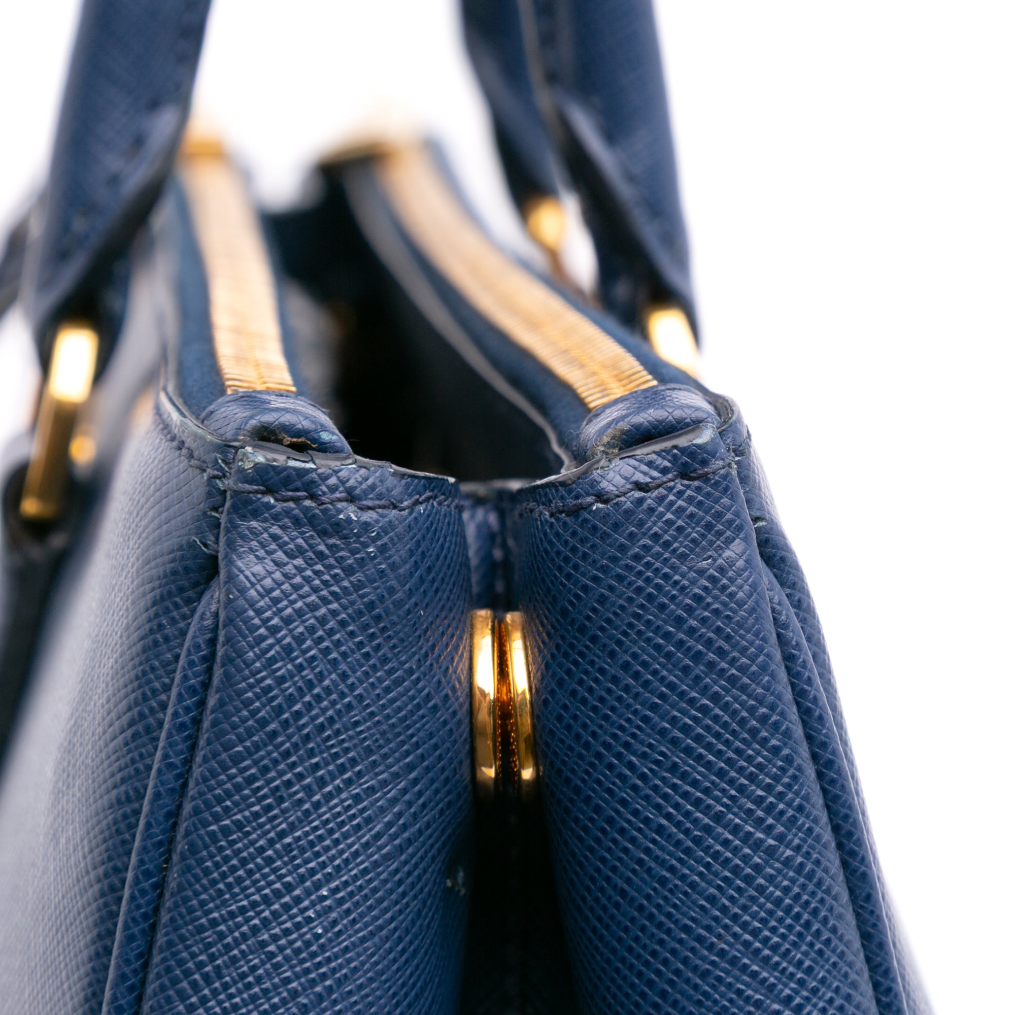 Saffiano Lux Galleria Double Zip Front Pocket Satchel