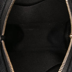 Quilted Lambskin Egyptian Amulet Charms Round Clutch with Chain