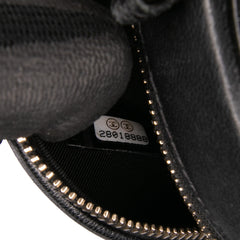 Quilted Lambskin Egyptian Amulet Charms Round Clutch with Chain