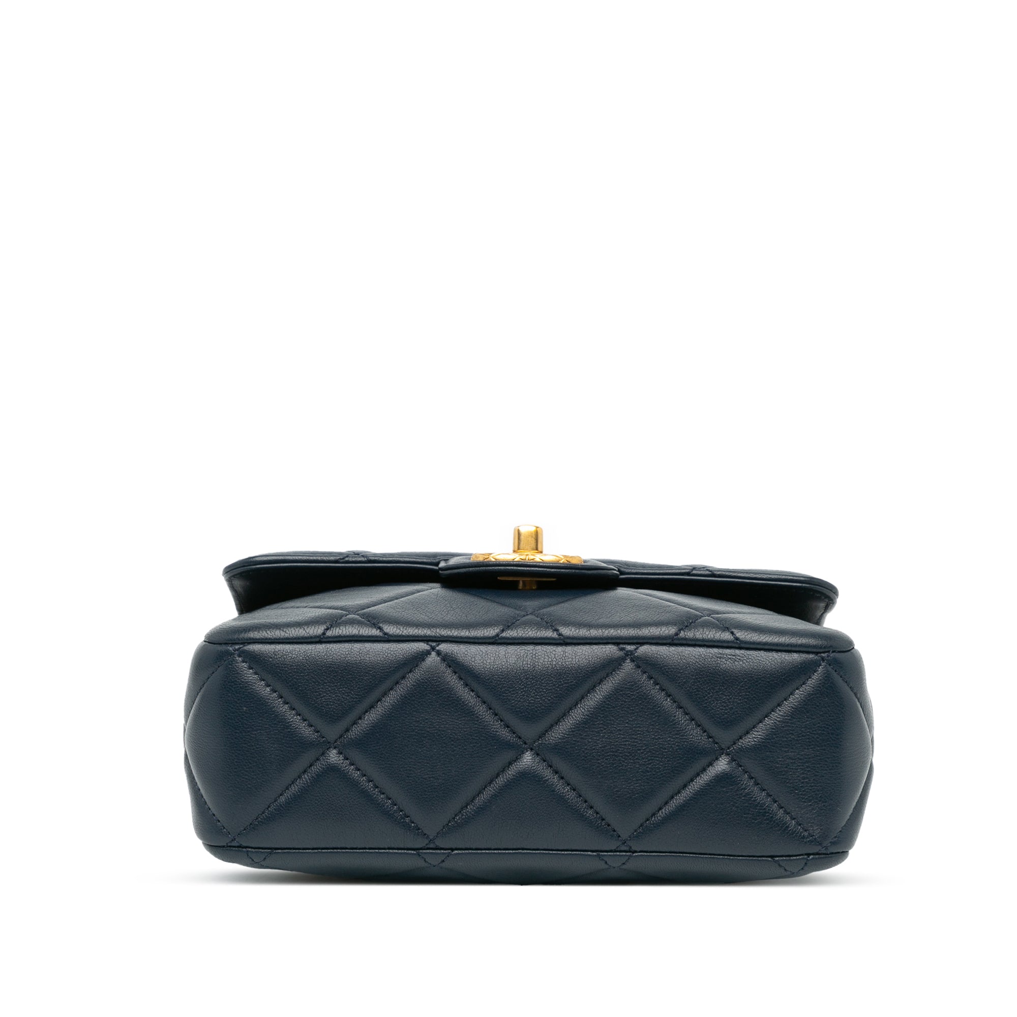 Mini Square CC Quilted Lambskin Flap