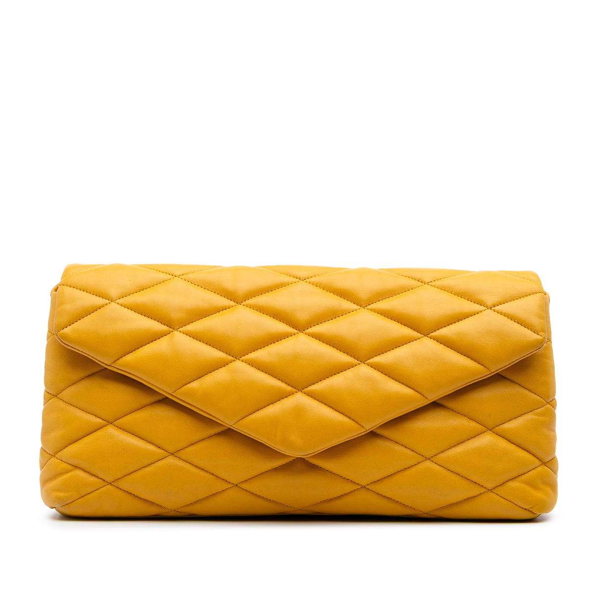 Quilted Lambskin Sade Puffer Envelope Clutch