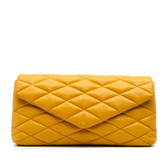 Quilted Lambskin Sade Puffer Envelope Clutch