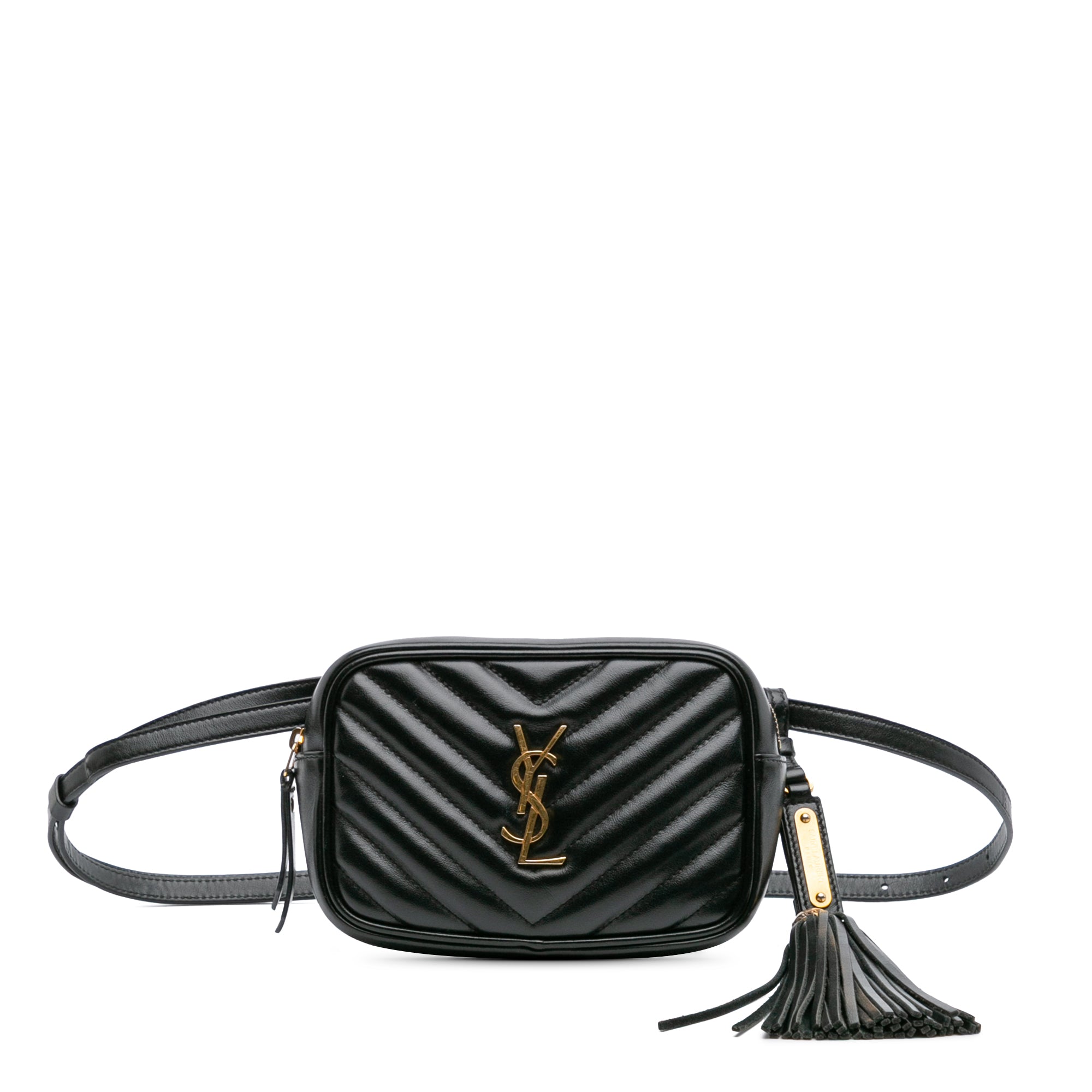 Quilted Calfskin Tassel Lou Belt Bag