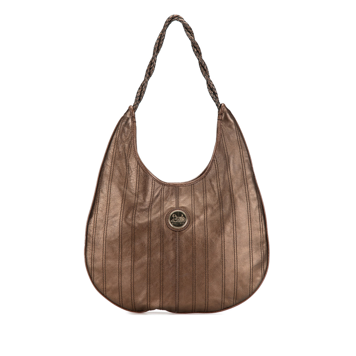 Metallic Leather Hobo