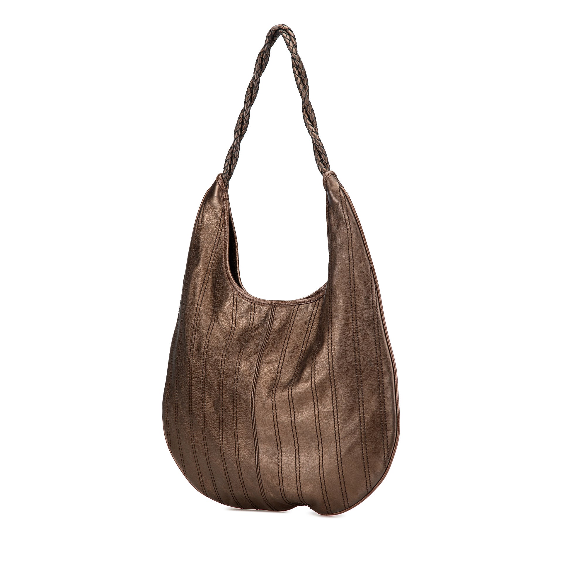 Metallic Leather Hobo