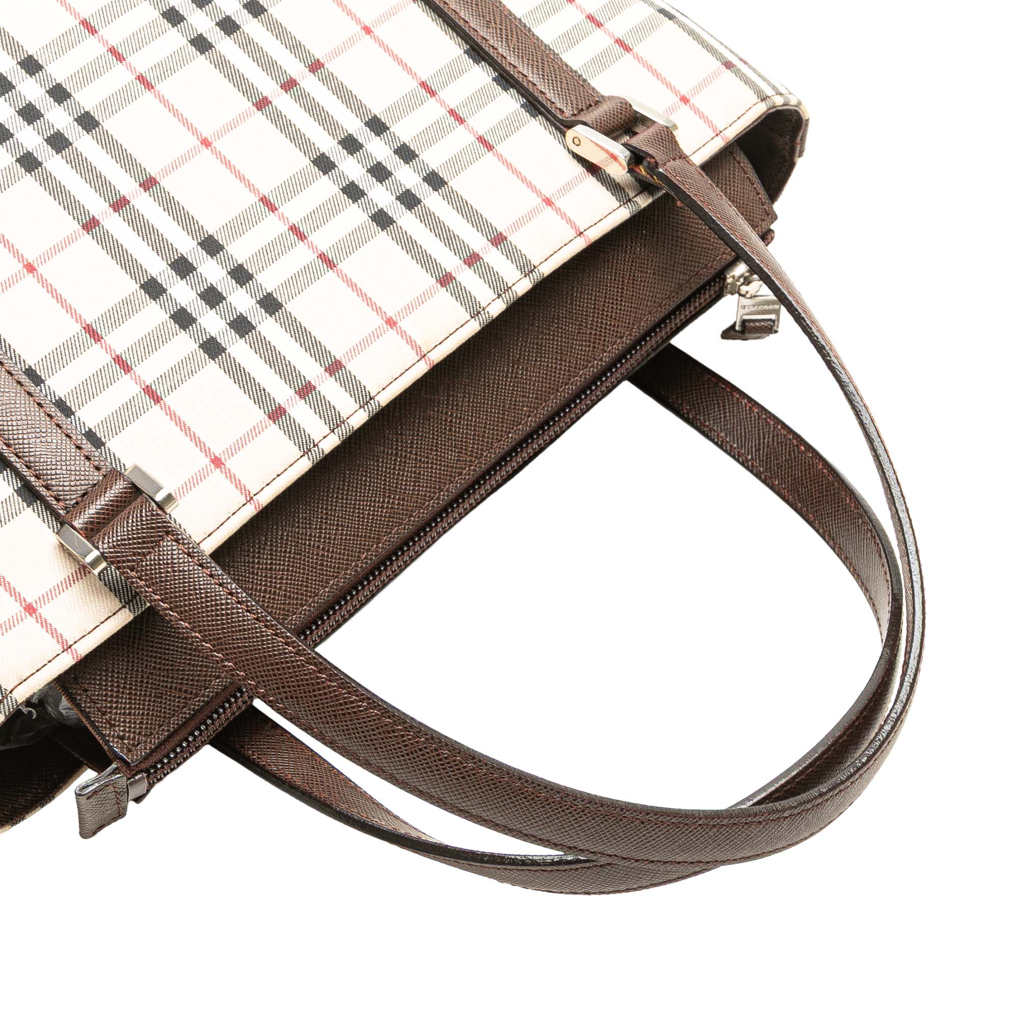 House Check Canvas Tote