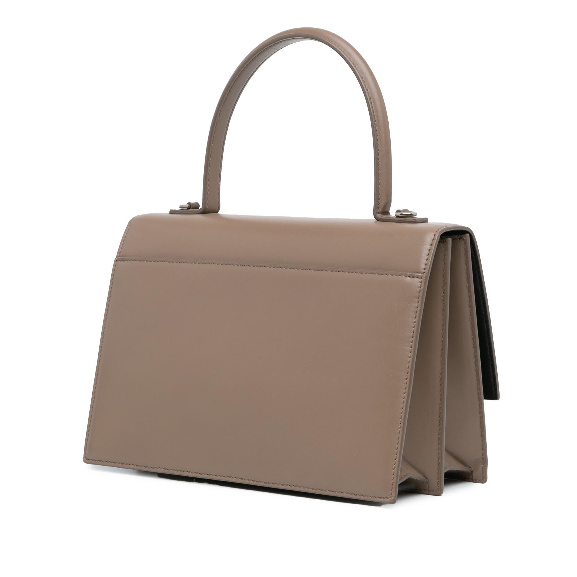 Medium Leather Sharp Top Handle Bag