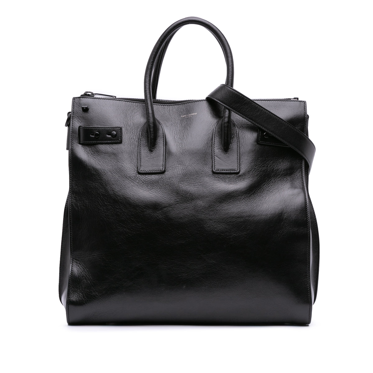 Textured Patent Sac De Jour North South Satchel