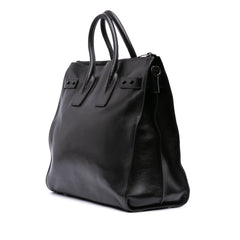 Textured Patent Sac De Jour North South Satchel