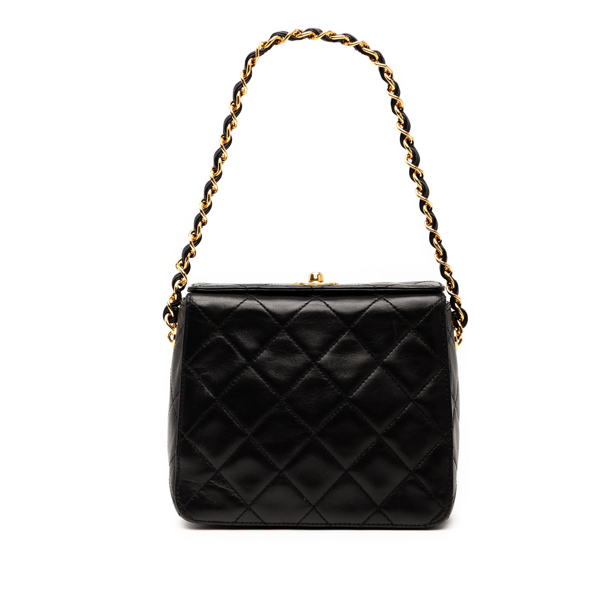 CC Quilted Lambskin Turnlock Handbag