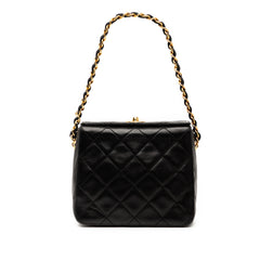 CC Quilted Lambskin Turnlock Handbag