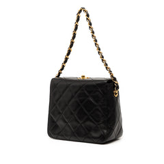 CC Quilted Lambskin Turnlock Handbag