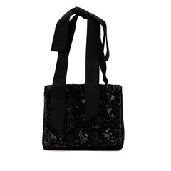 Satin Sequin Camellia Crossbody