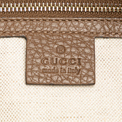 Large Calfskin Bamboo Shopper Satchel