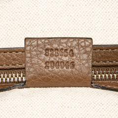 Large Calfskin Bamboo Shopper Satchel