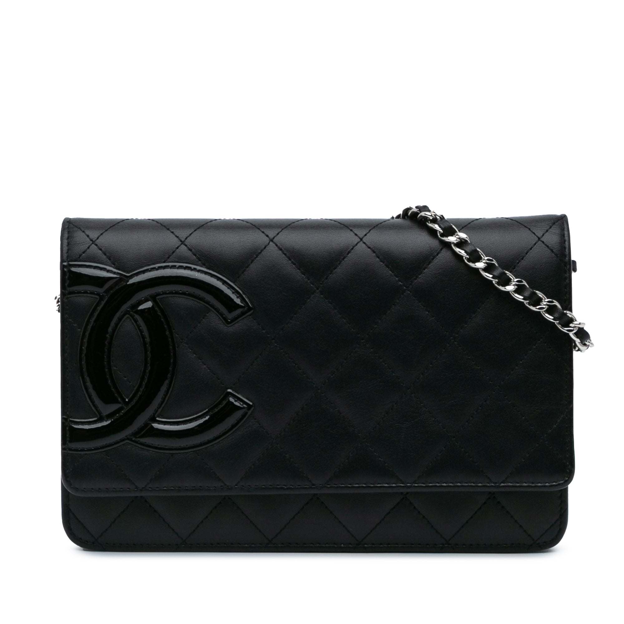 Lambskin Cambon Ligne Wallet On Chain