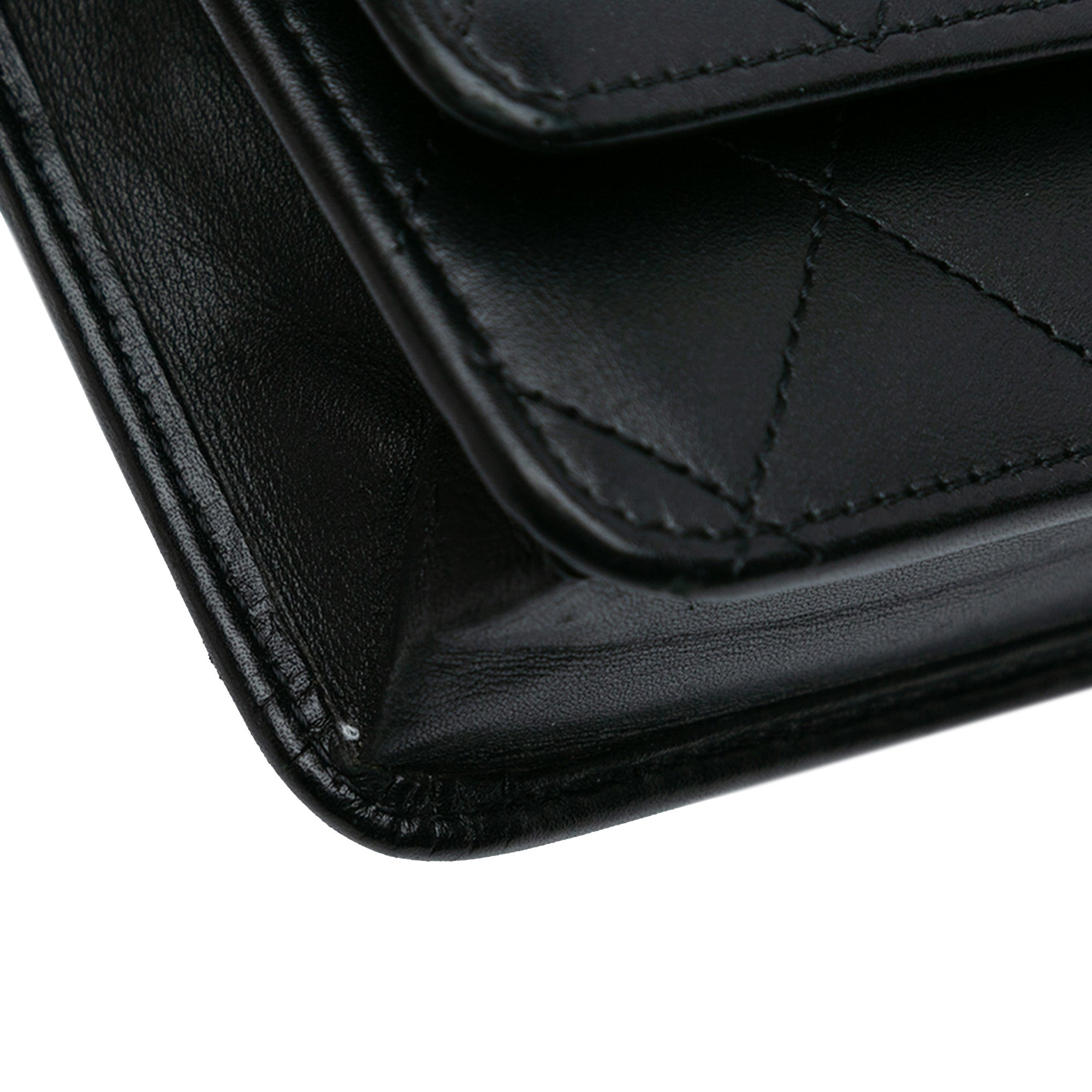 Lambskin Cambon Ligne Wallet On Chain