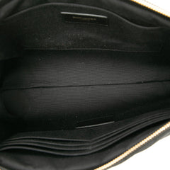 Quilted Chevron Leather Monogram Document Holder