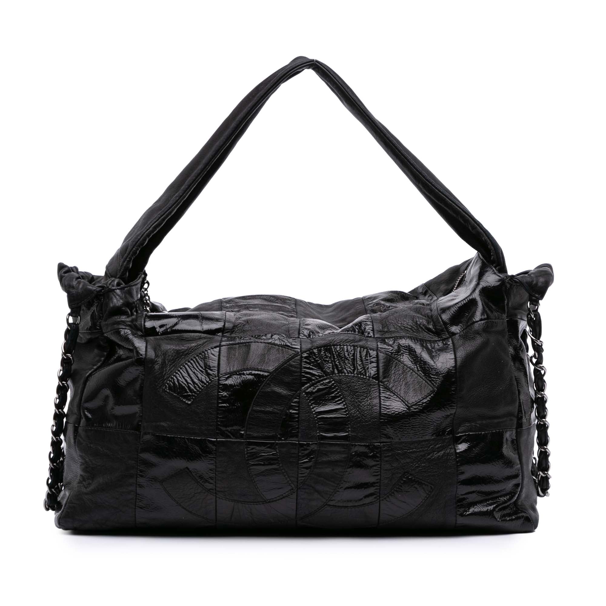 Lambskin and Patent Brooklyn Patchwork Hobo Bag