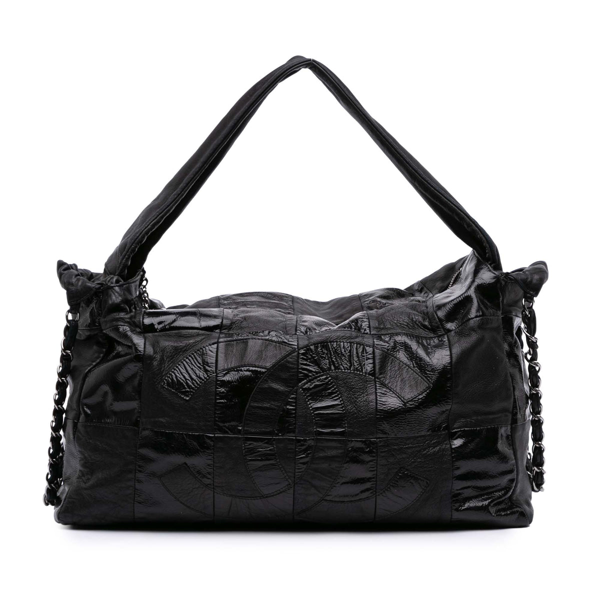 Lambskin and Patent Brooklyn Patchwork Hobo Bag