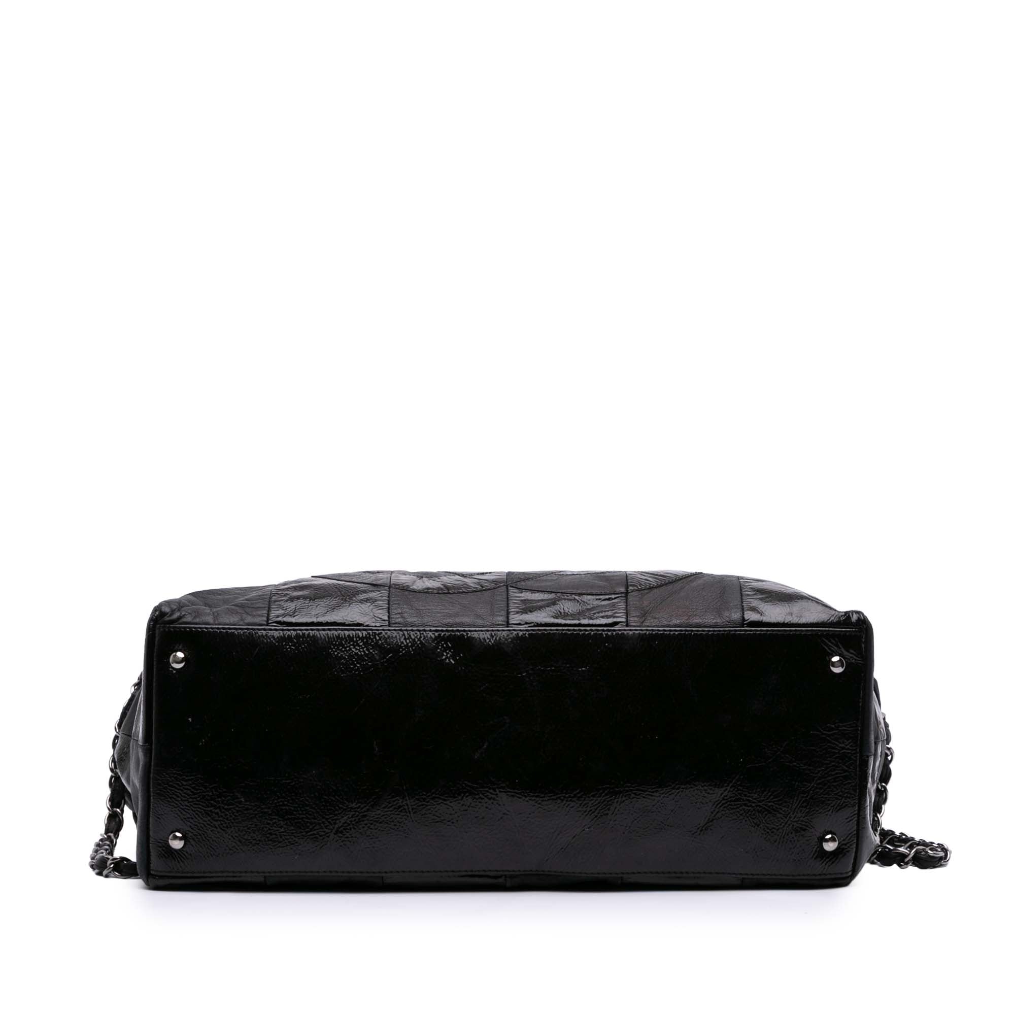 Lambskin and Patent Brooklyn Patchwork Hobo Bag