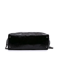 Lambskin and Patent Brooklyn Patchwork Hobo Bag