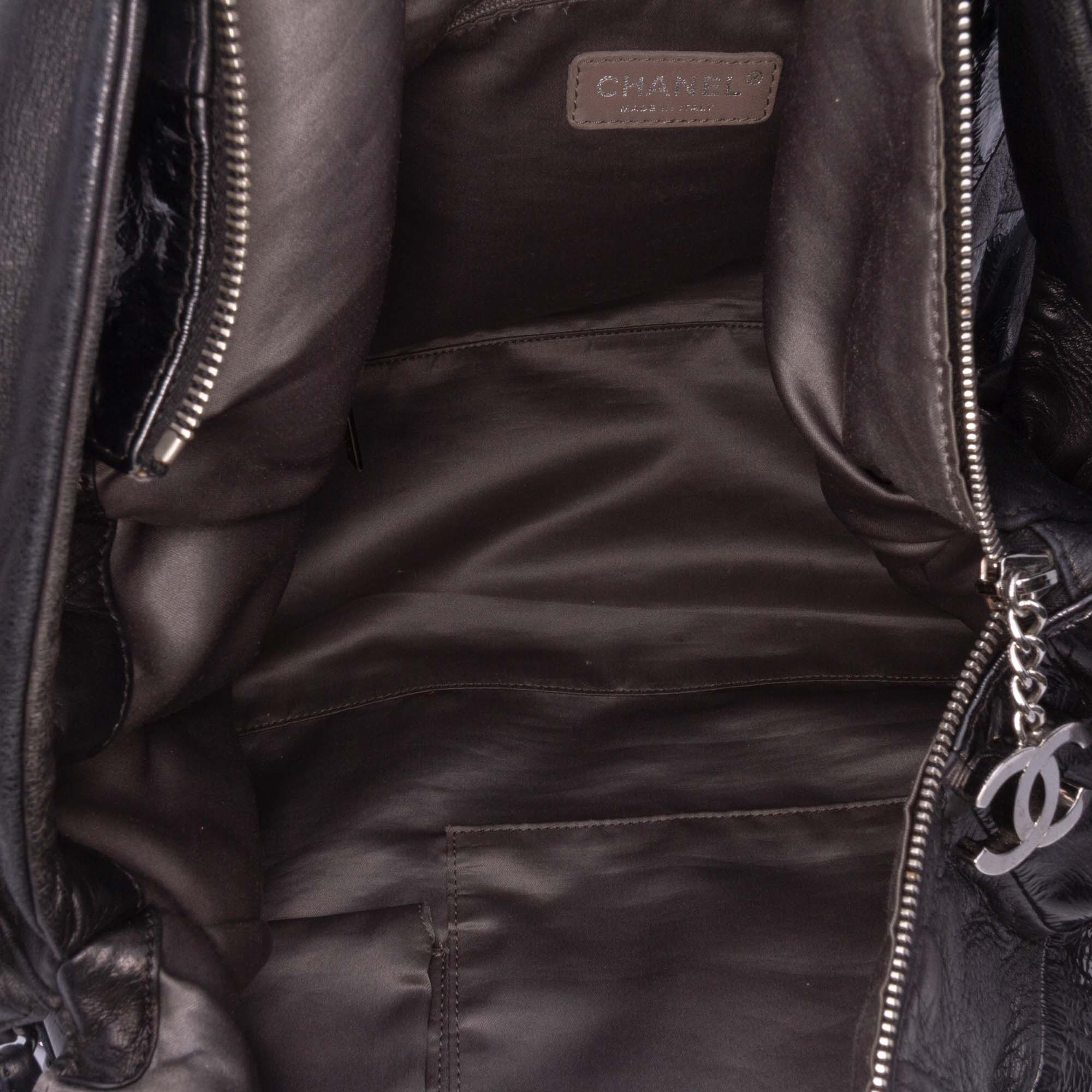 Lambskin and Patent Brooklyn Patchwork Hobo Bag