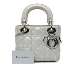 Mini Iridescent Lambskin Cannage Lady Dior