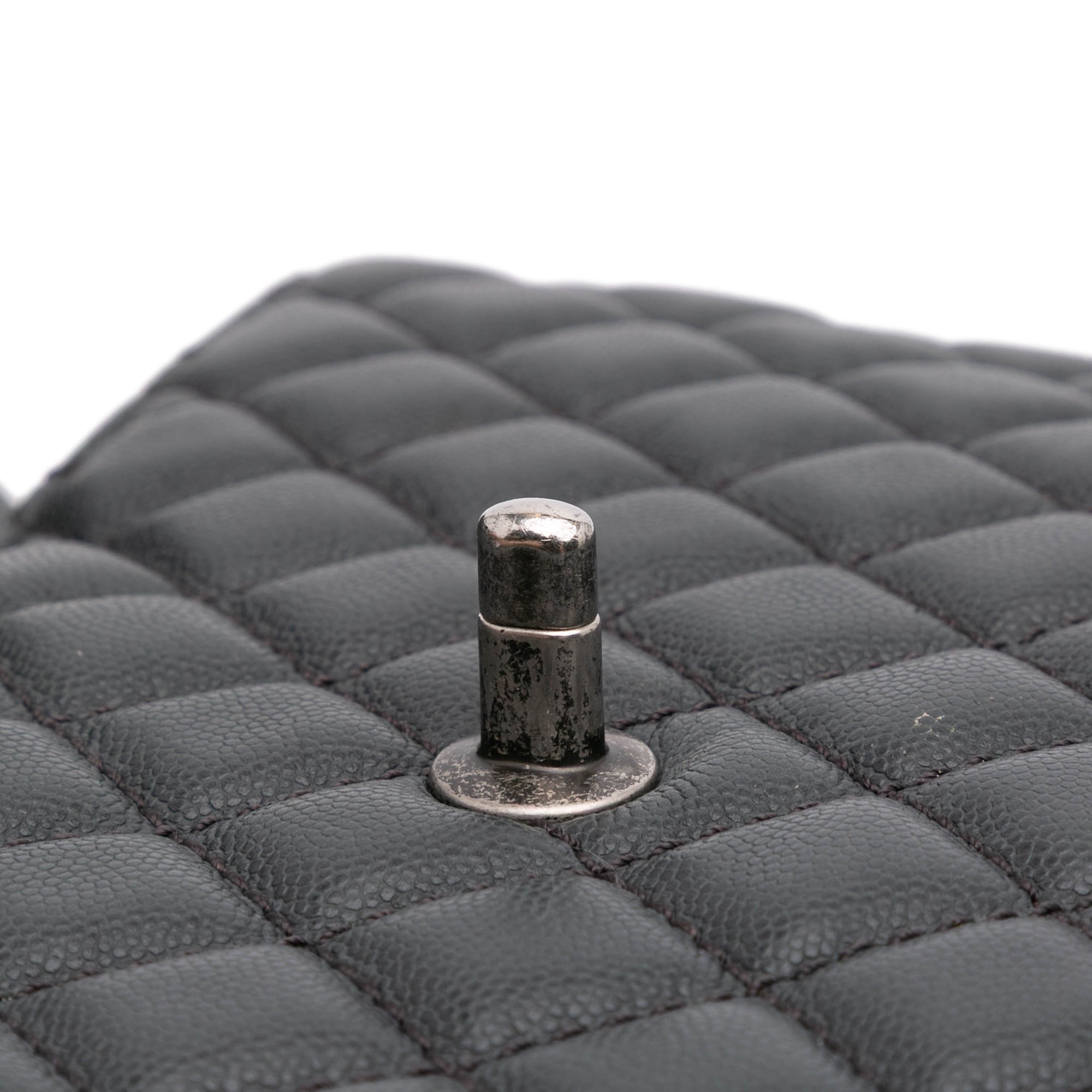 Large Quilted Caviar Coco Top Handle Bag