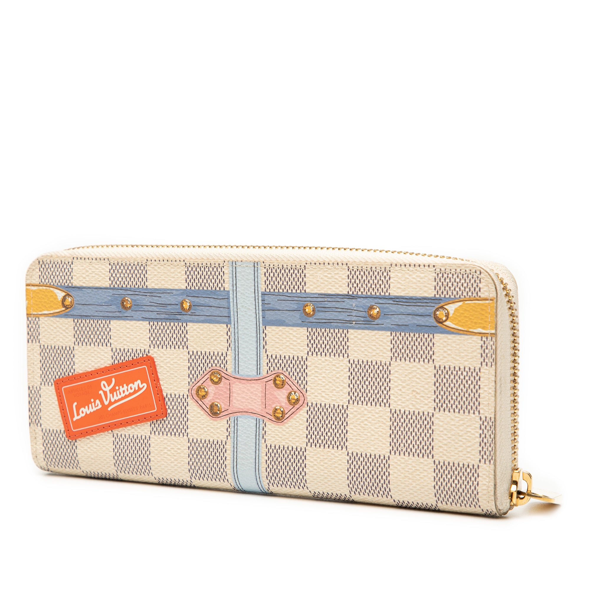 Damier Azur Summer Trunks Zippy Long Wallet