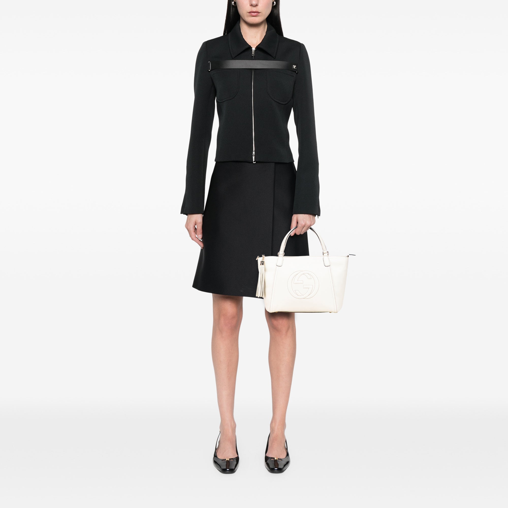 Small Pebbled Leather Soho Cellarius Satchel