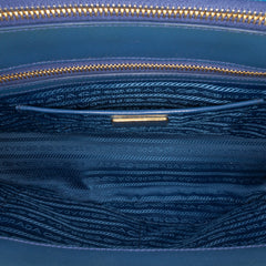 Medium Saffiano Vernice Galleria Double Zip Satchel