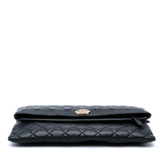 Quilted Lambskin Boy Foldover Clutch