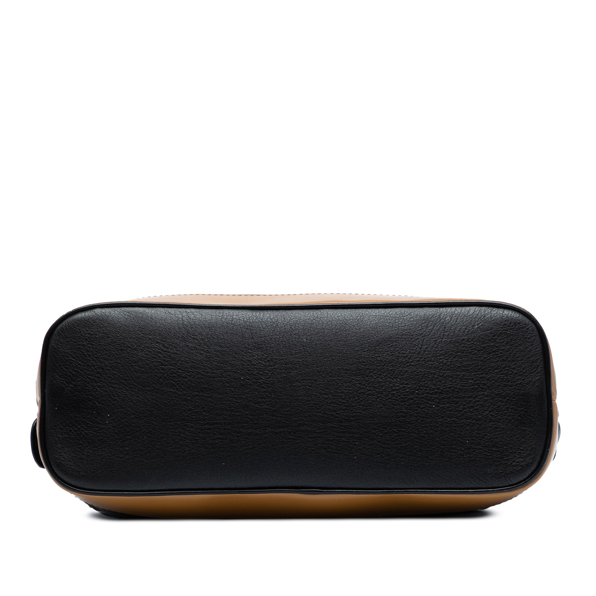 Bicolor Leather Shoulder Bag