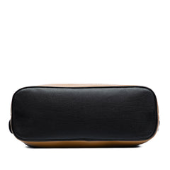 Bicolor Leather Shoulder Bag