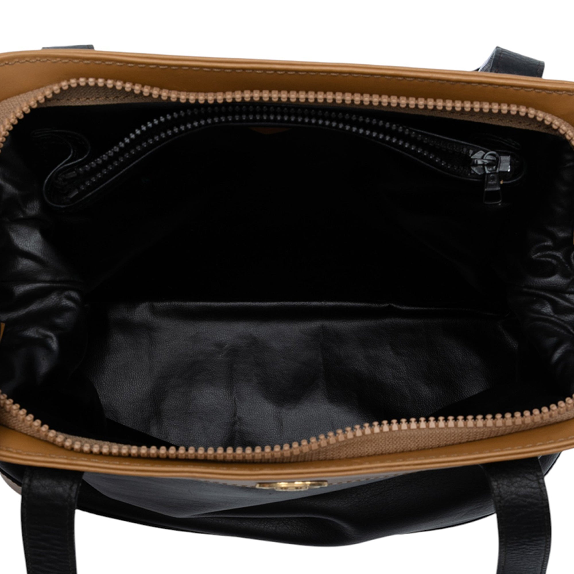 Bicolor Leather Shoulder Bag