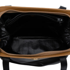 Bicolor Leather Shoulder Bag