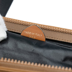 Bicolor Leather Shoulder Bag