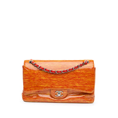 Jumbo Classic Patent Stiped Double Flap