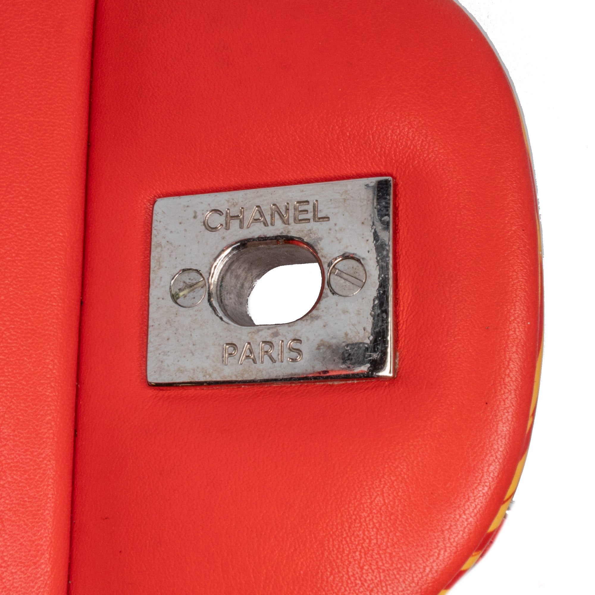 Jumbo Classic Patent Stiped Double Flap