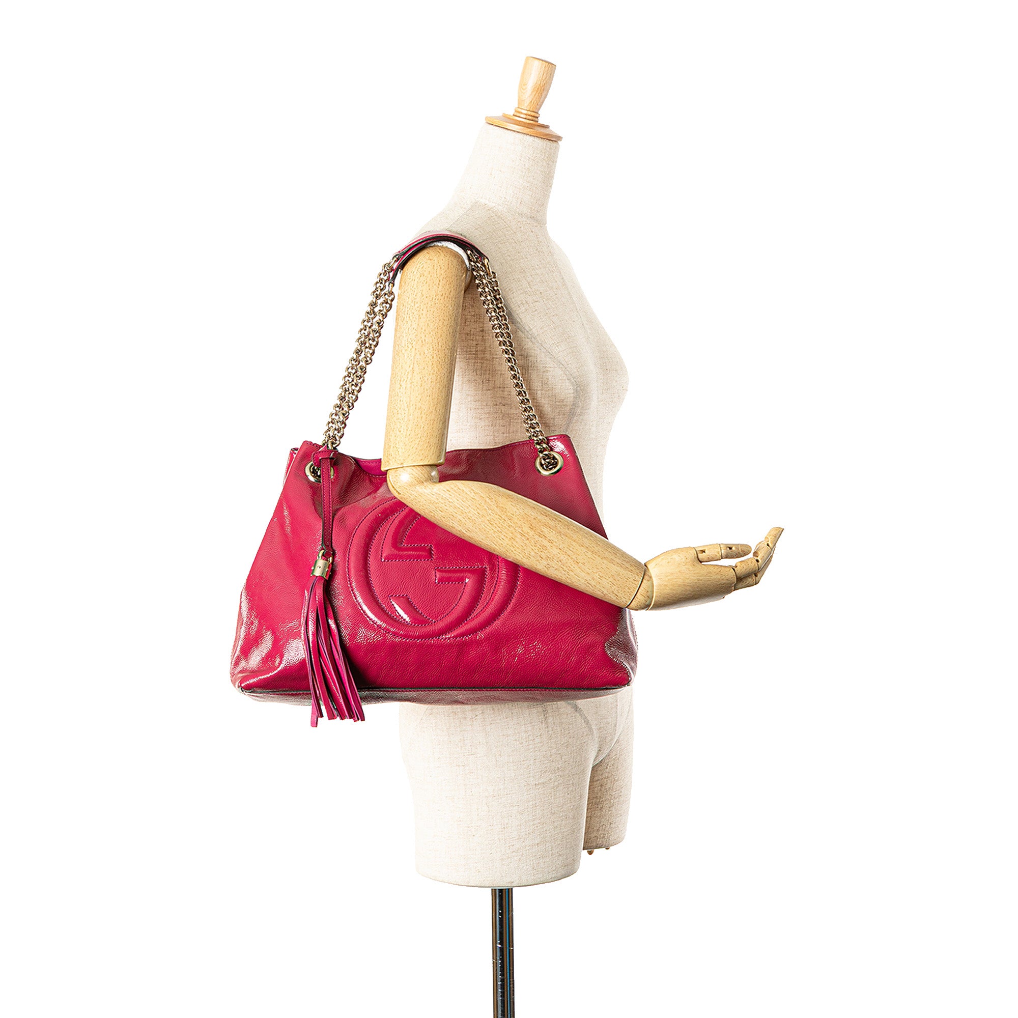 Medium Patent Soho Chain Tote