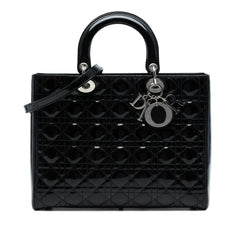 Large Patent Cannage Lady Dior