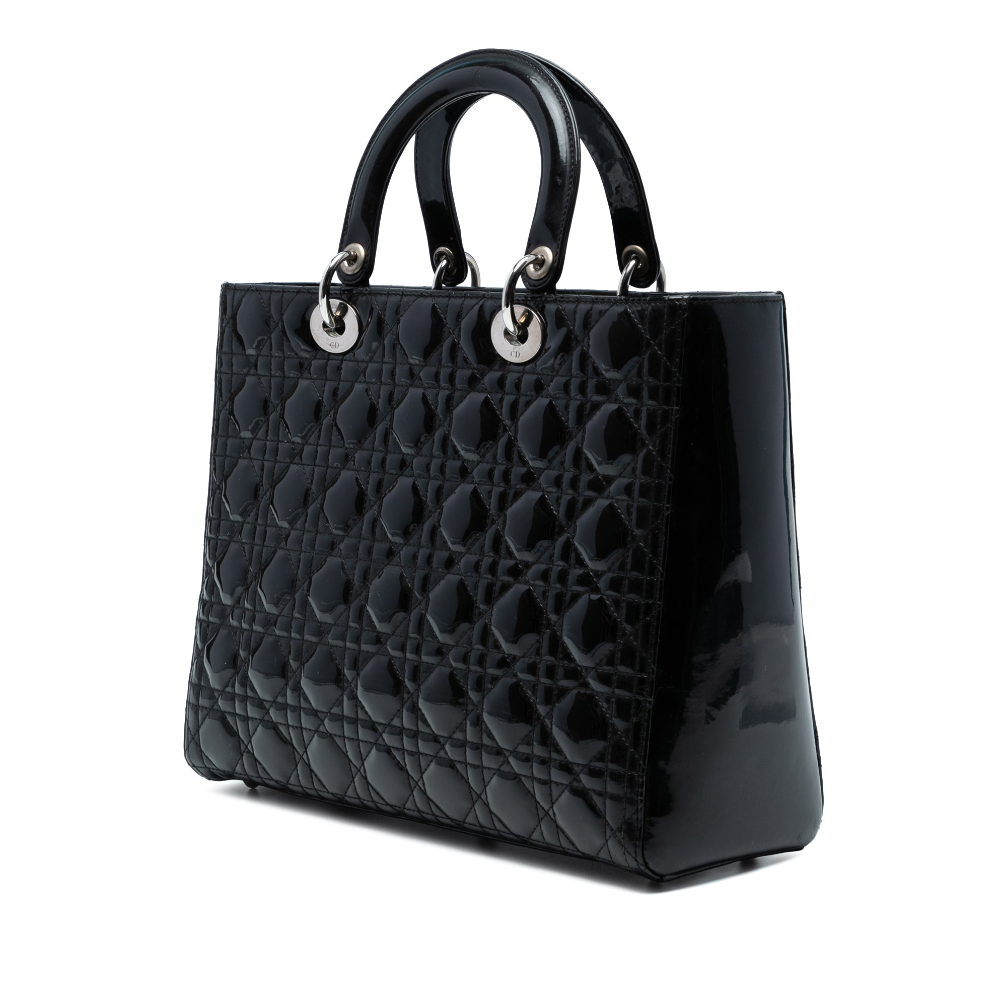 Large Patent Cannage Lady Dior